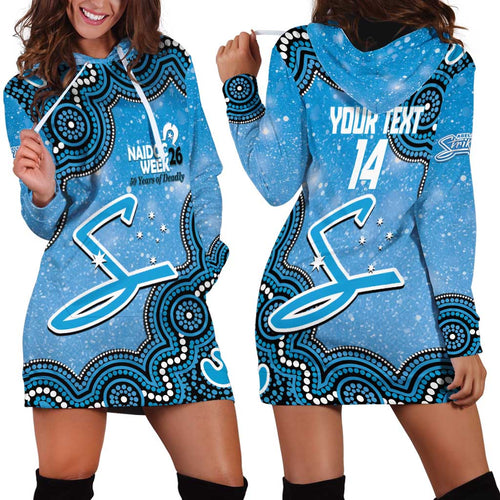 Adelaide Strikers NAIDOC Week 2026 Custom Hoodie Dress 50 Years Deadly Indigenous Art Glitter Effect