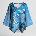 Adelaide Strikers NAIDOC Week 2026 Custom Kimono Sleeve Blouse 50 Years Deadly Indigenous Art Glitter Effect