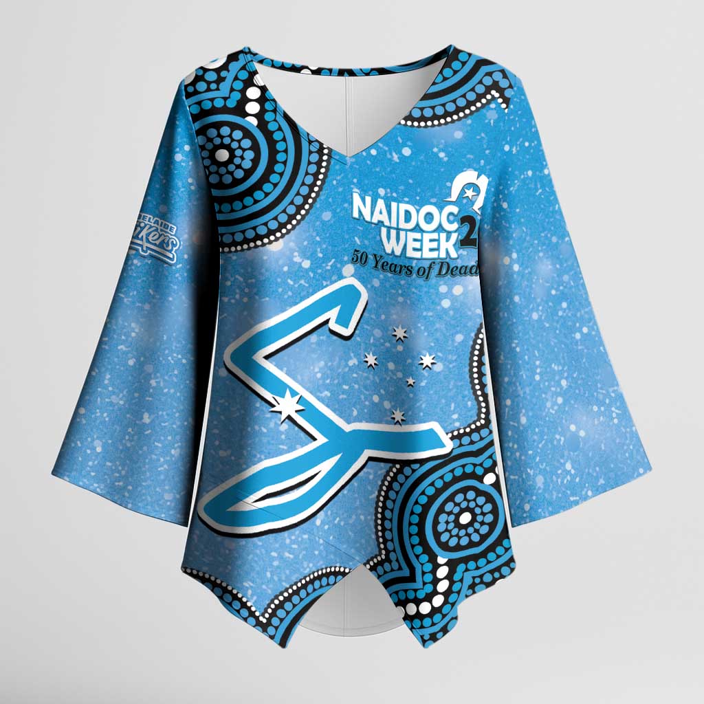 Adelaide Strikers NAIDOC Week 2026 Custom Kimono Sleeve Blouse 50 Years Deadly Indigenous Art Glitter Effect