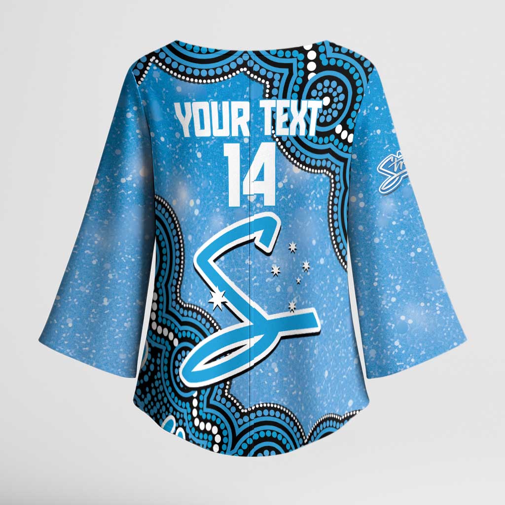 Adelaide Strikers NAIDOC Week 2026 Custom Kimono Sleeve Blouse 50 Years Deadly Indigenous Art Glitter Effect