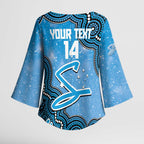 Adelaide Strikers NAIDOC Week 2026 Custom Kimono Sleeve Blouse 50 Years Deadly Indigenous Art Glitter Effect