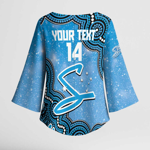 Adelaide Strikers NAIDOC Week 2026 Custom Kimono Sleeve Blouse 50 Years Deadly Indigenous Art Glitter Effect
