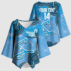 Adelaide Strikers NAIDOC Week 2026 Custom Kimono Sleeve Blouse 50 Years Deadly Indigenous Art Glitter Effect
