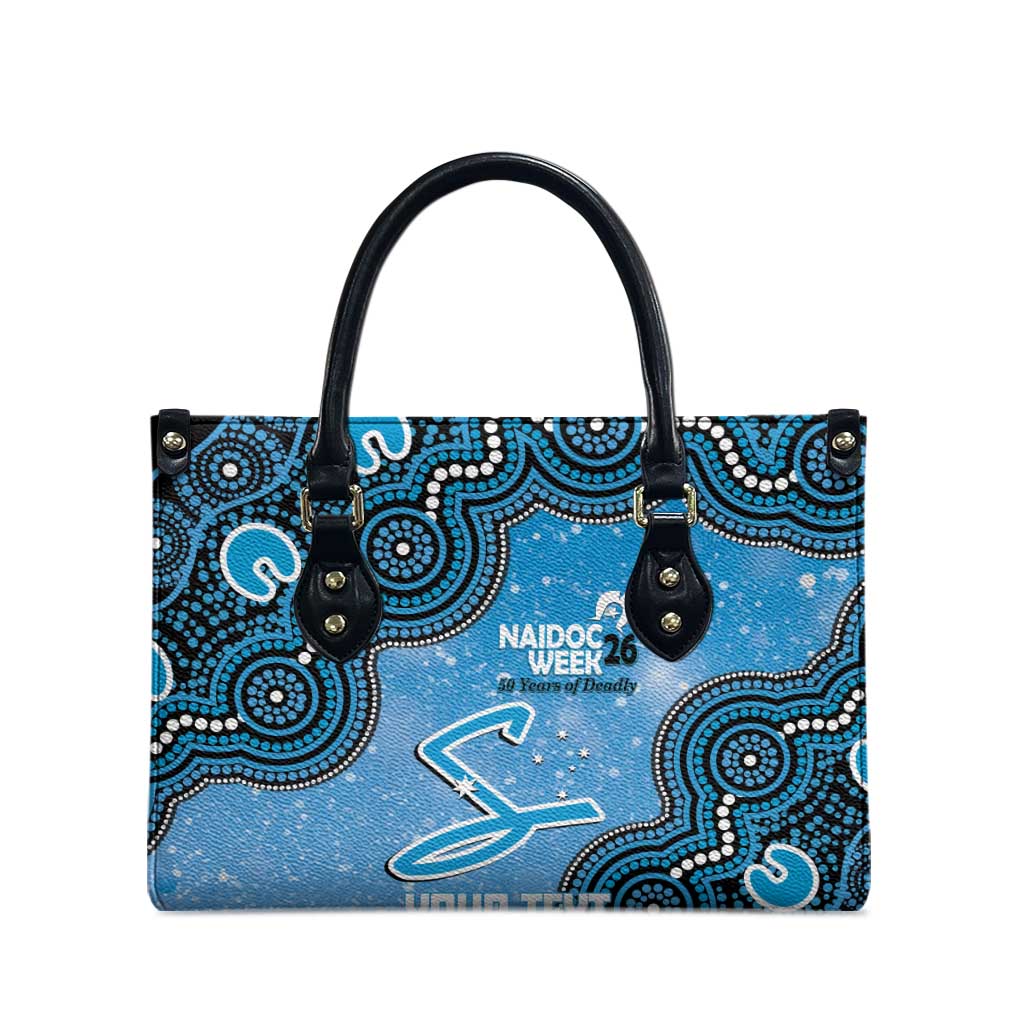 Adelaide Strikers NAIDOC Week 2026 Custom Leather Bag 50 Years Deadly Indigenous Art Glitter Effect