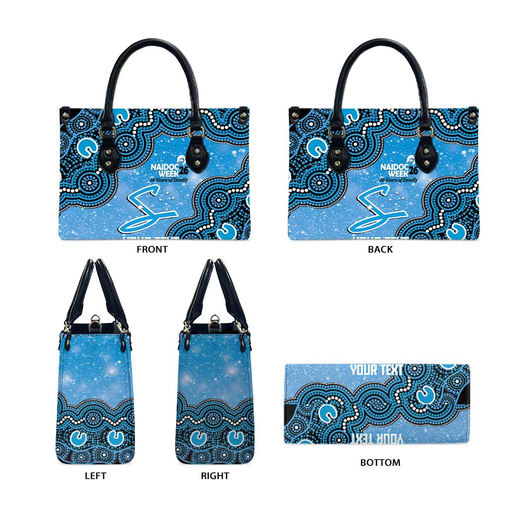 Adelaide Strikers NAIDOC Week 2026 Custom Leather Bag 50 Years Deadly Indigenous Art Glitter Effect