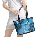 Adelaide Strikers NAIDOC Week 2026 Custom Leather Tote Bag 50 Years Deadly Indigenous Art Glitter Effect
