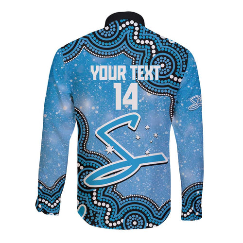 Adelaide Strikers NAIDOC Week 2026 Custom Long Sleeve Button Shirt 50 Years Deadly Indigenous Art Glitter Effect
