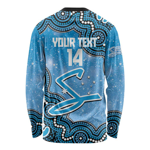 Adelaide Strikers NAIDOC Week 2026 Custom Long Sleeve Shirt 50 Years Deadly Indigenous Art Glitter Effect