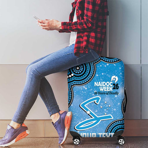 Adelaide Strikers NAIDOC Week 2026 Custom Luggage Cover 50 Years Deadly Indigenous Art Glitter Effect