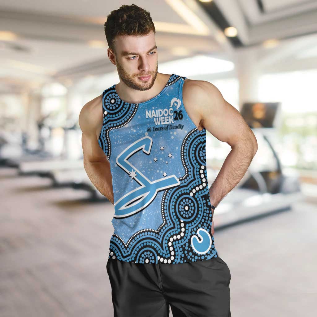 Adelaide Strikers NAIDOC Week 2026 Custom Men Tank Top 50 Years Deadly Indigenous Art Glitter Effect