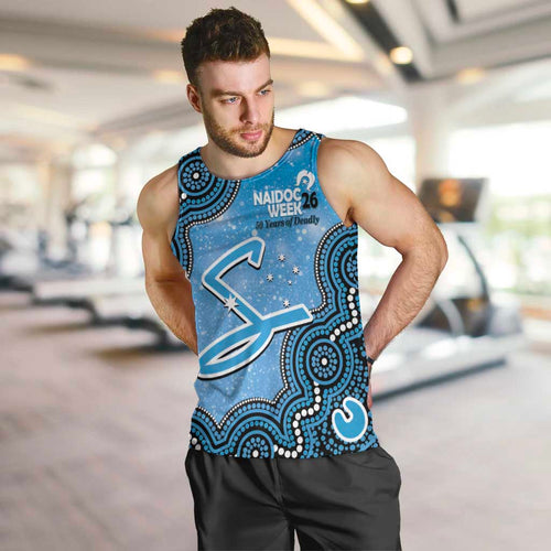 Adelaide Strikers NAIDOC Week 2026 Custom Men Tank Top 50 Years Deadly Indigenous Art Glitter Effect