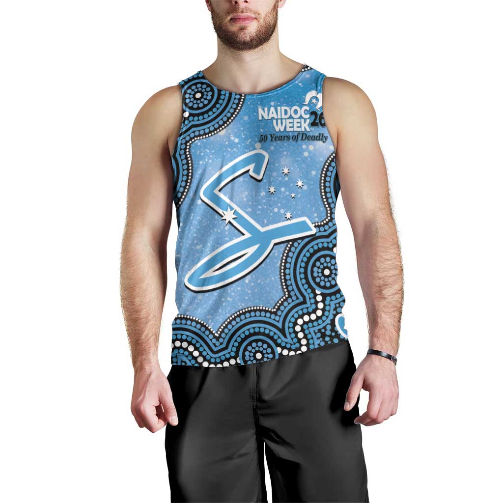 Adelaide Strikers NAIDOC Week 2026 Custom Men Tank Top 50 Years Deadly Indigenous Art Glitter Effect