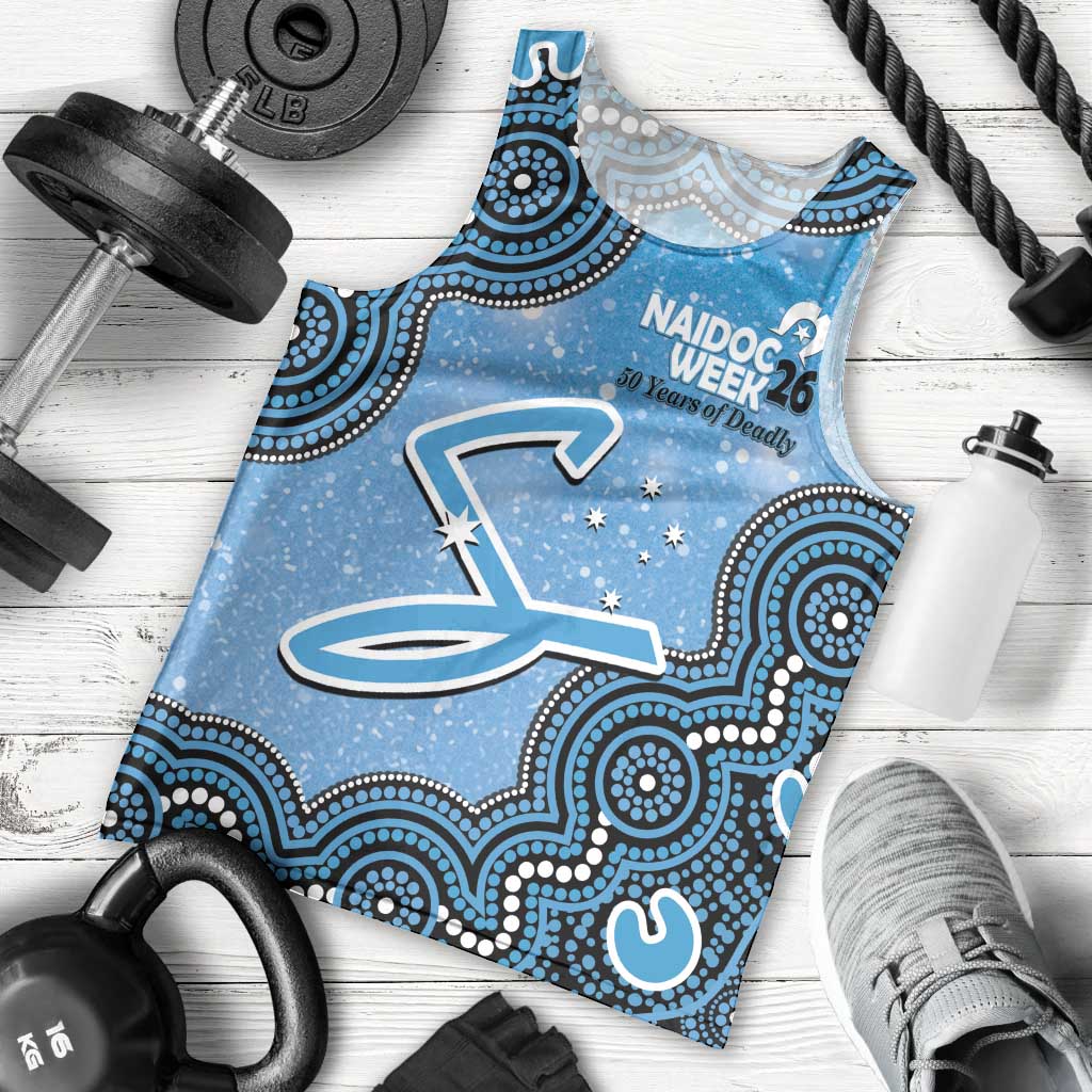 Adelaide Strikers NAIDOC Week 2026 Custom Men Tank Top 50 Years Deadly Indigenous Art Glitter Effect