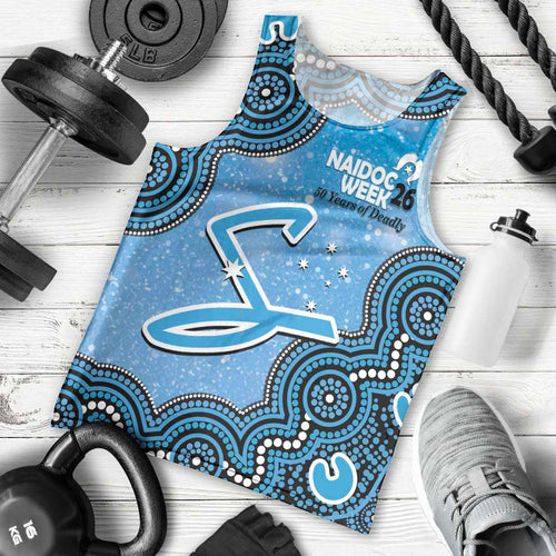 Adelaide Strikers NAIDOC Week 2026 Custom Men Tank Top 50 Years Deadly Indigenous Art Glitter Effect