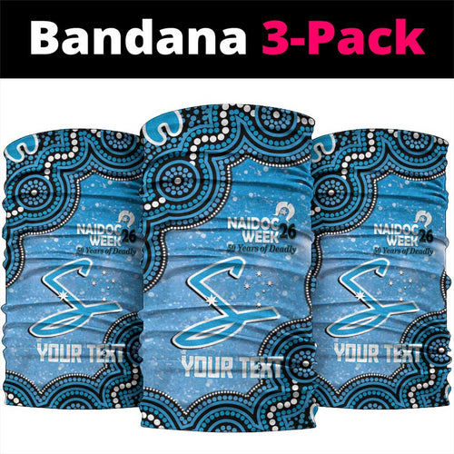 Adelaide Strikers NAIDOC Week 2026 Custom Neck Gaiter 50 Years Deadly Indigenous Art Glitter Effect