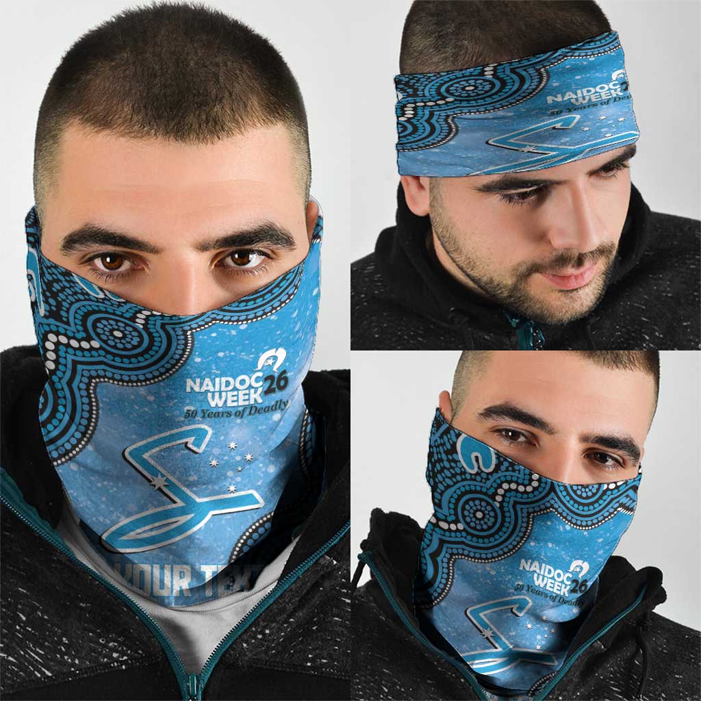 Adelaide Strikers NAIDOC Week 2026 Custom Neck Gaiter 50 Years Deadly Indigenous Art Glitter Effect