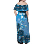 Adelaide Strikers NAIDOC Week 2026 Custom Off Shoulder Maxi Dress 50 Years Deadly Indigenous Art Glitter Effect