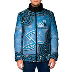 Adelaide Strikers NAIDOC Week 2026 Custom Padded Jacket 50 Years Deadly Indigenous Art Glitter Effect