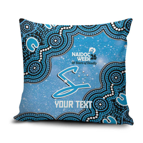 Adelaide Strikers NAIDOC Week 2026 Custom Pillow Cover 50 Years Deadly Indigenous Art Glitter Effect
