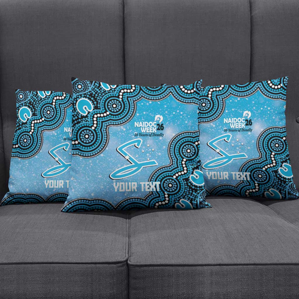 Adelaide Strikers NAIDOC Week 2026 Custom Pillow Cover 50 Years Deadly Indigenous Art Glitter Effect