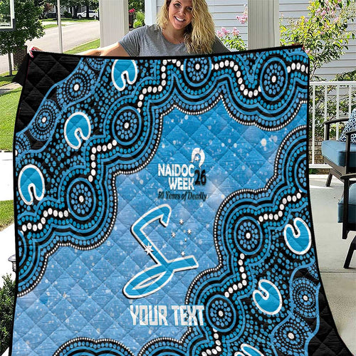 Adelaide Strikers NAIDOC Week 2026 Custom Quilt 50 Years Deadly Indigenous Art Glitter Effect