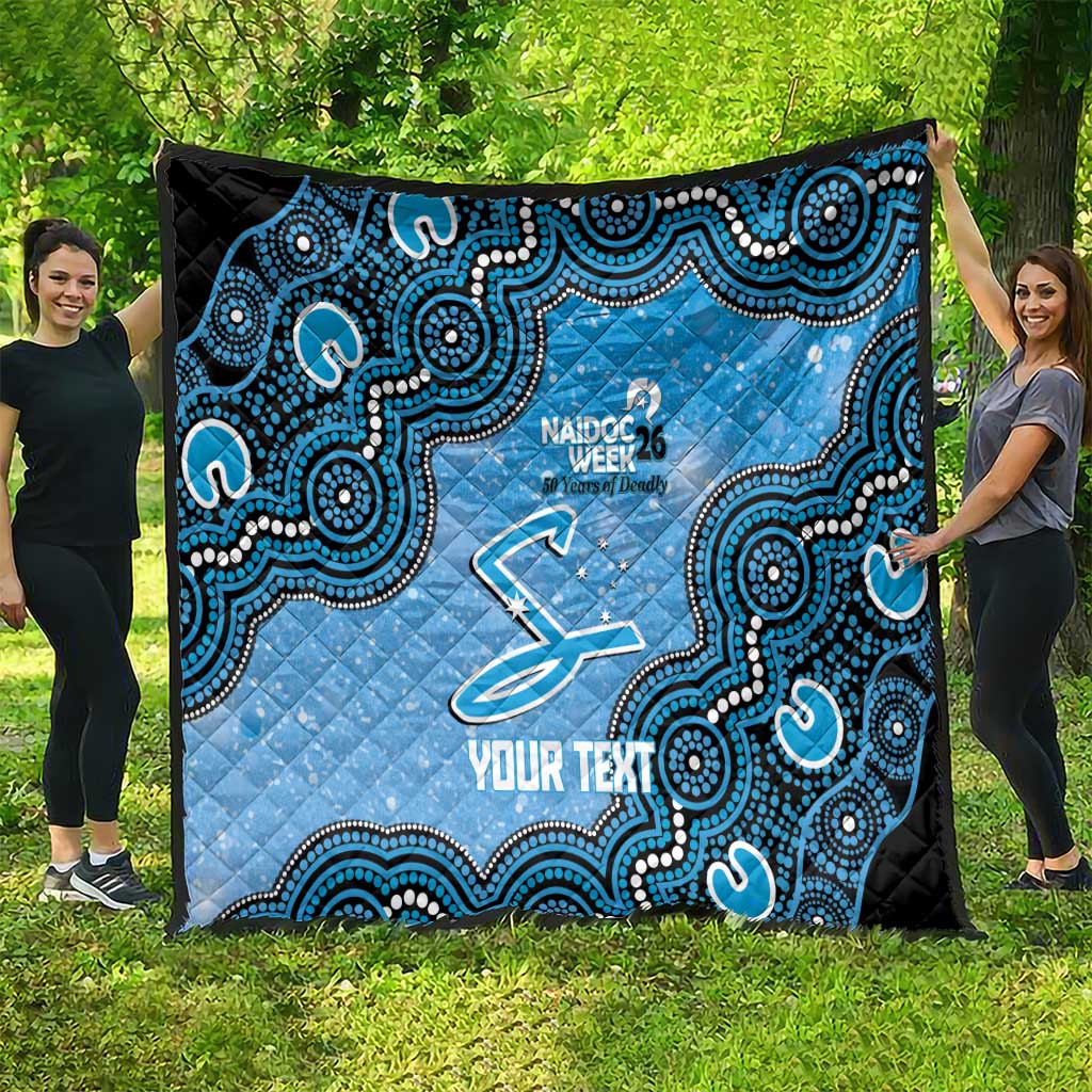 Adelaide Strikers NAIDOC Week 2026 Custom Quilt 50 Years Deadly Indigenous Art Glitter Effect