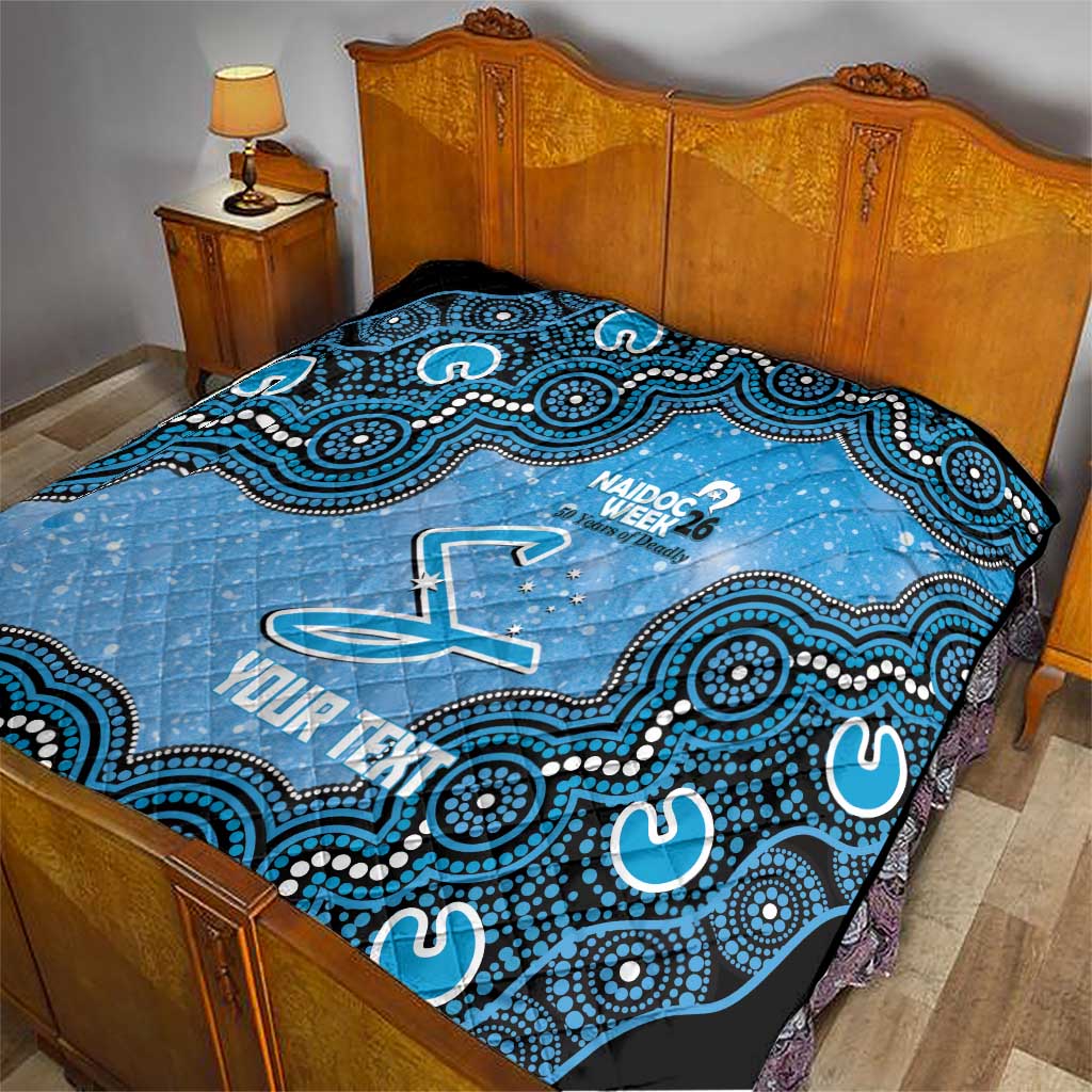 Adelaide Strikers NAIDOC Week 2026 Custom Quilt 50 Years Deadly Indigenous Art Glitter Effect