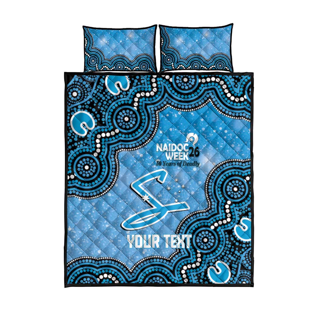 Adelaide Strikers NAIDOC Week 2026 Custom Quilt Bed Set 50 Years Deadly Indigenous Art Glitter Effect
