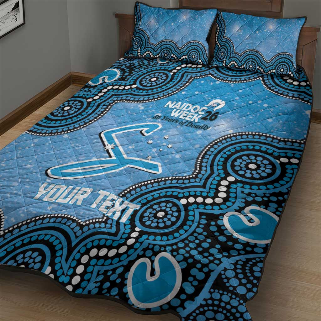 Adelaide Strikers NAIDOC Week 2026 Custom Quilt Bed Set 50 Years Deadly Indigenous Art Glitter Effect