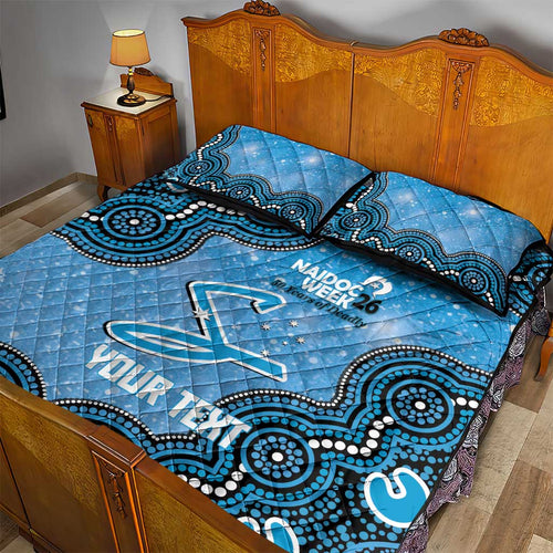 Adelaide Strikers NAIDOC Week 2026 Custom Quilt Bed Set 50 Years Deadly Indigenous Art Glitter Effect