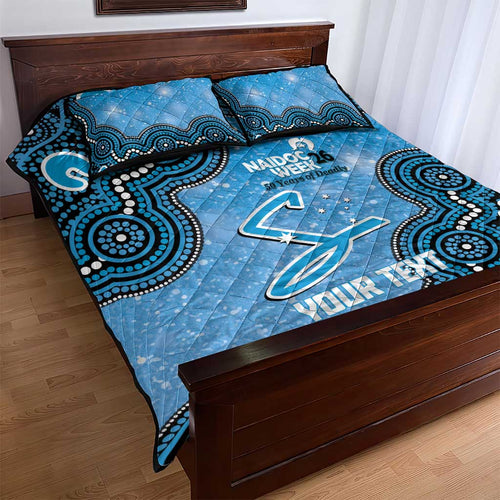 Adelaide Strikers NAIDOC Week 2026 Custom Quilt Bed Set 50 Years Deadly Indigenous Art Glitter Effect