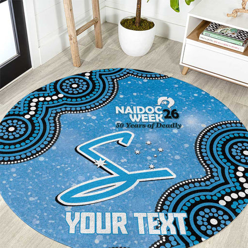 Adelaide Strikers NAIDOC Week 2026 Custom Round Carpet 50 Years Deadly Indigenous Art Glitter Effect