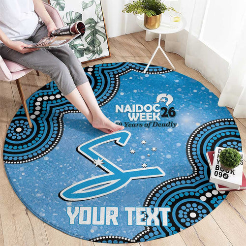 Adelaide Strikers NAIDOC Week 2026 Custom Round Carpet 50 Years Deadly Indigenous Art Glitter Effect