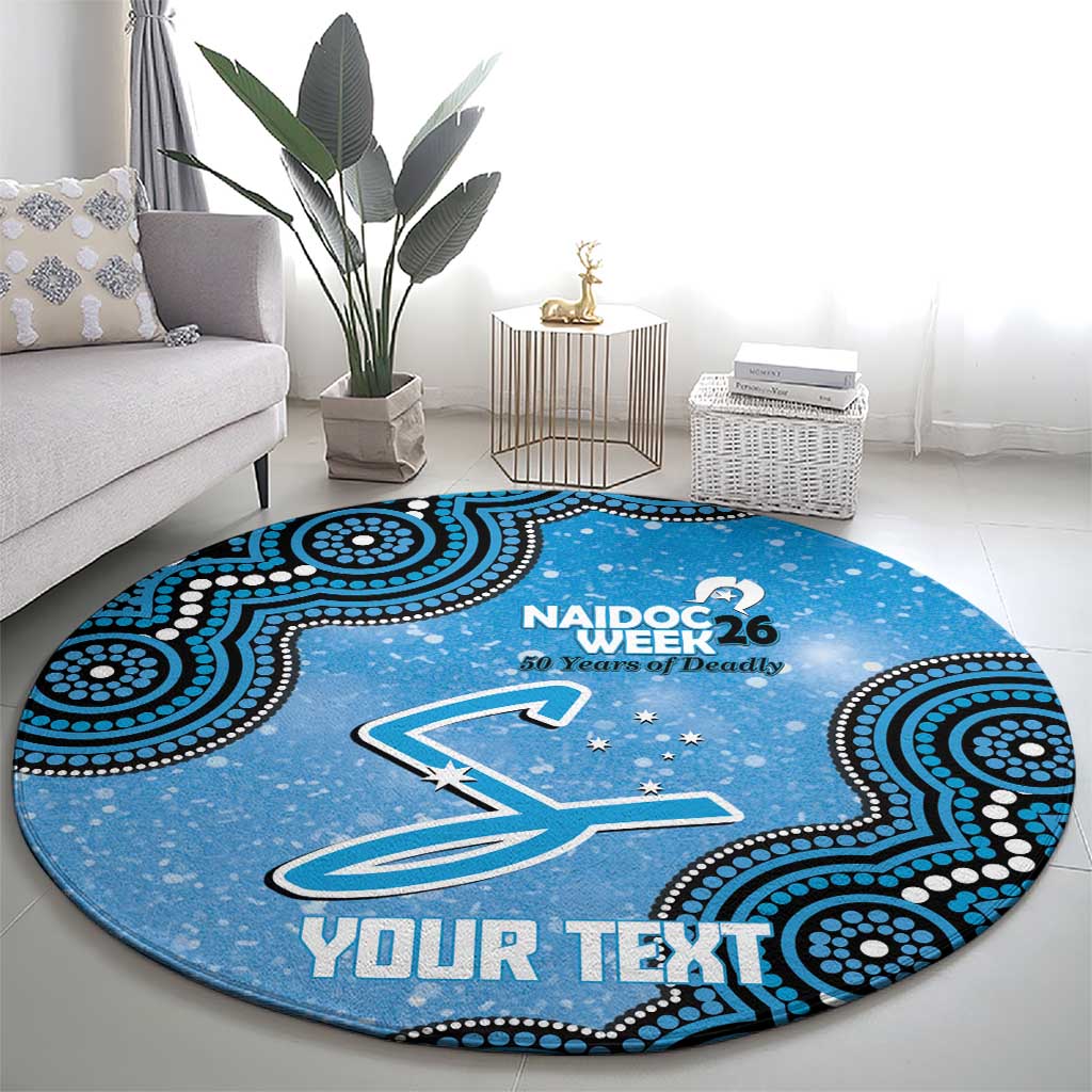 Adelaide Strikers NAIDOC Week 2026 Custom Round Carpet 50 Years Deadly Indigenous Art Glitter Effect