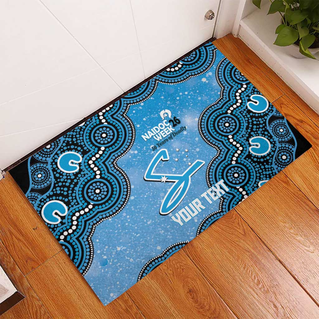 Adelaide Strikers NAIDOC Week 2026 Custom Rubber Doormat 50 Years Deadly Indigenous Art Glitter Effect