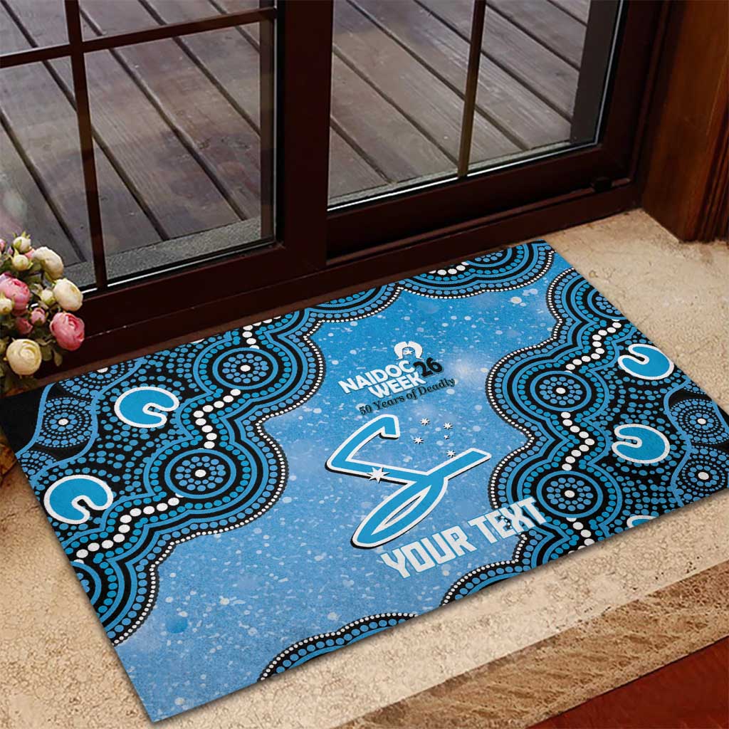 Adelaide Strikers NAIDOC Week 2026 Custom Rubber Doormat 50 Years Deadly Indigenous Art Glitter Effect