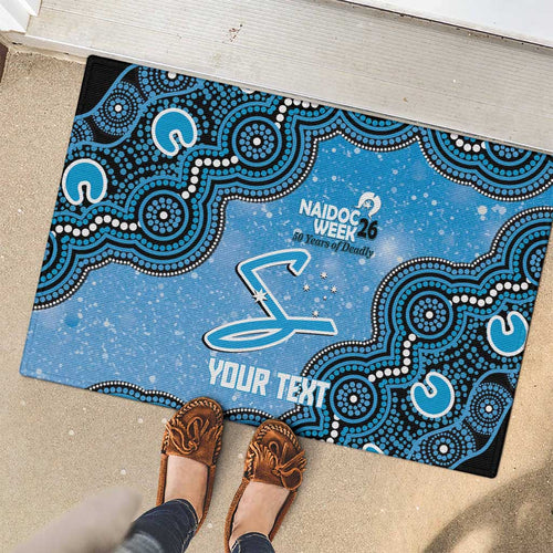 Adelaide Strikers NAIDOC Week 2026 Custom Rubber Doormat 50 Years Deadly Indigenous Art Glitter Effect
