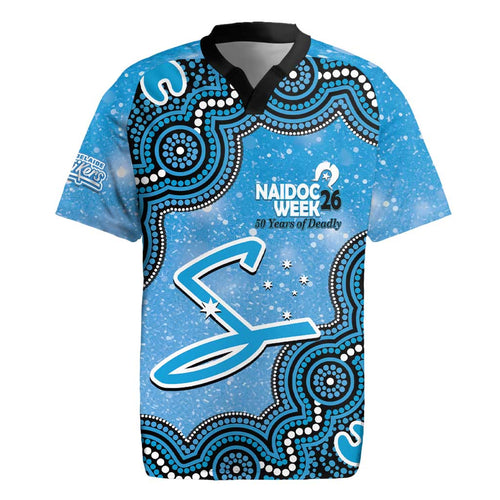 Adelaide Strikers NAIDOC Week 2026 Custom Rugby Jersey 50 Years Deadly Indigenous Art Glitter Effect