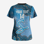 Adelaide Strikers NAIDOC Week 2026 Custom Scrub Top 50 Years Deadly Indigenous Art Glitter Effect