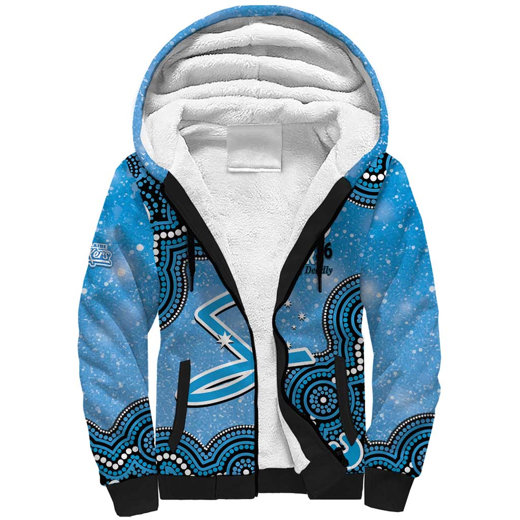 Adelaide Strikers NAIDOC Week 2026 Custom Sherpa Hoodie 50 Years Deadly Indigenous Art Glitter Effect