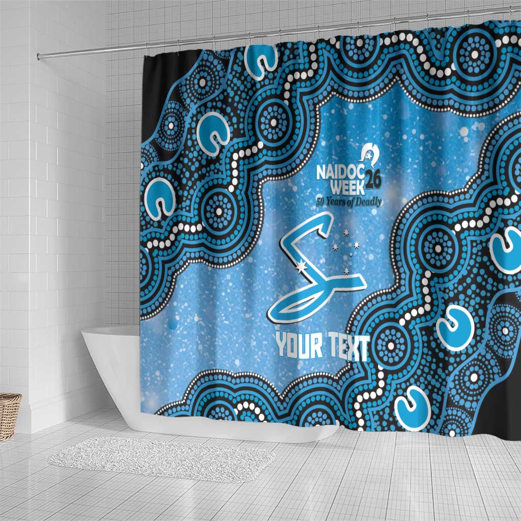 Adelaide Strikers NAIDOC Week 2026 Custom Shower Curtain 50 Years Deadly Indigenous Art Glitter Effect