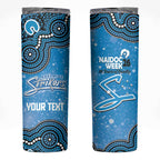 Adelaide Strikers NAIDOC Week 2026 Custom Skinny Tumbler 50 Years Deadly Indigenous Art Glitter Effect