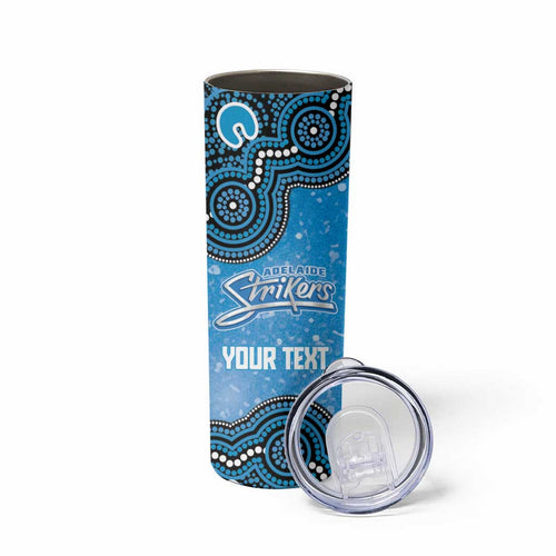 Adelaide Strikers NAIDOC Week 2026 Custom Skinny Tumbler 50 Years Deadly Indigenous Art Glitter Effect