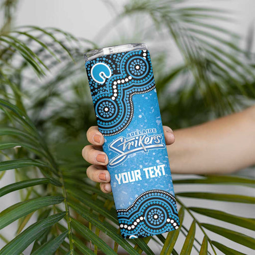 Adelaide Strikers NAIDOC Week 2026 Custom Skinny Tumbler 50 Years Deadly Indigenous Art Glitter Effect
