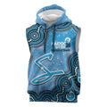 Adelaide Strikers NAIDOC Week 2026 Custom Sleeveless Hoodie 50 Years Deadly Indigenous Art Glitter Effect