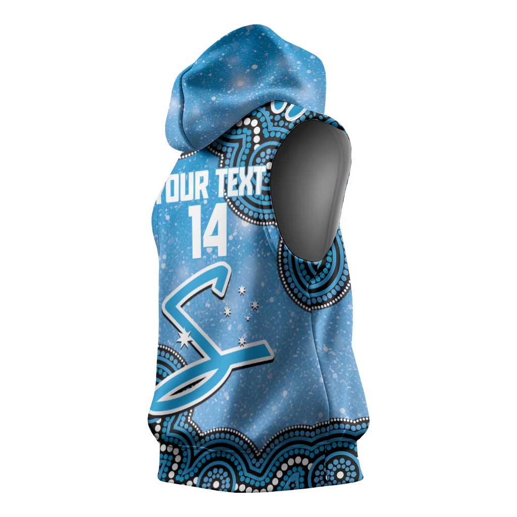 Adelaide Strikers NAIDOC Week 2026 Custom Sleeveless Hoodie 50 Years Deadly Indigenous Art Glitter Effect