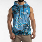 Adelaide Strikers NAIDOC Week 2026 Custom Sleeveless Hoodie 50 Years Deadly Indigenous Art Glitter Effect
