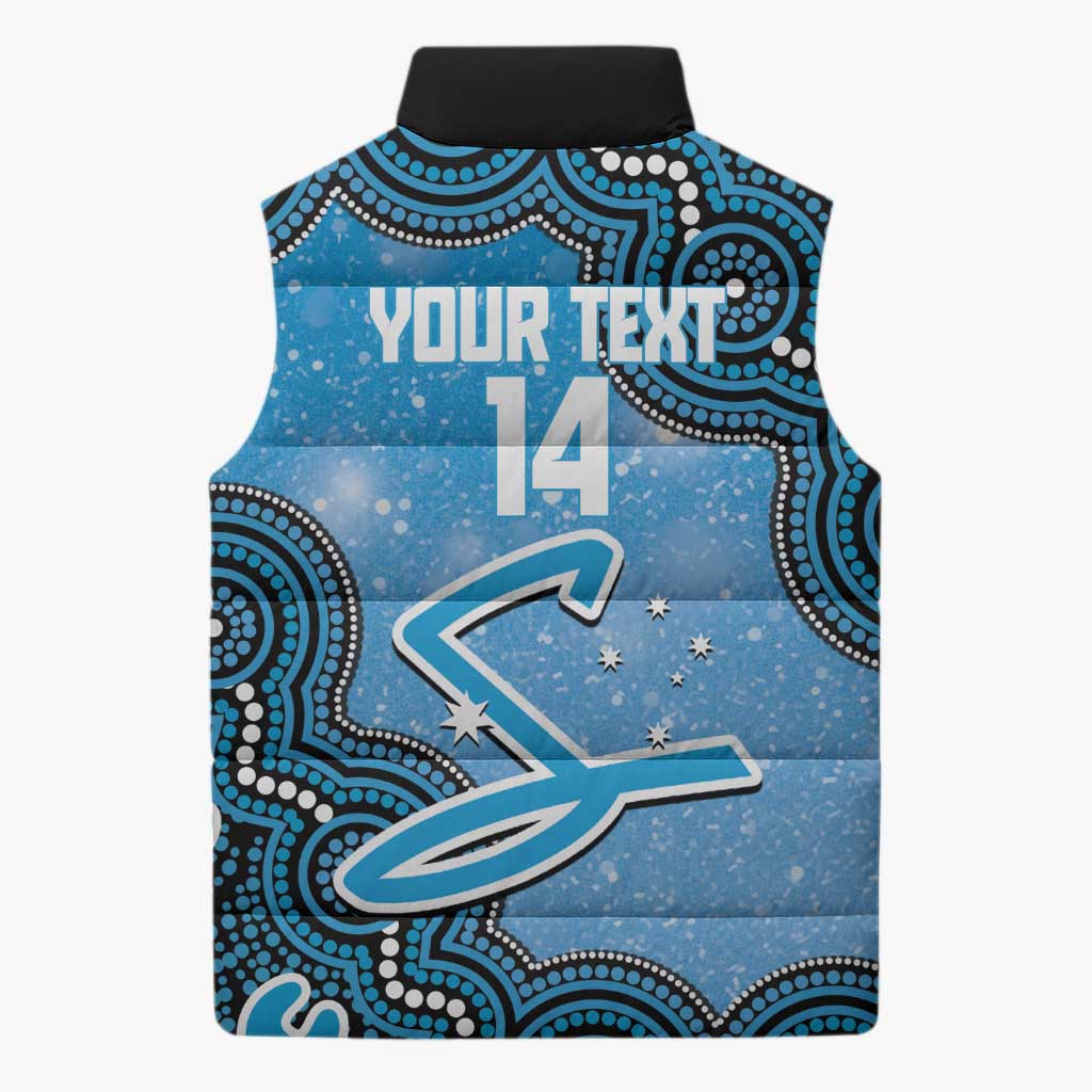 Adelaide Strikers NAIDOC Week 2026 Custom Sleeveless Puffer Jacket 50 Years Deadly Indigenous Art Glitter Effect