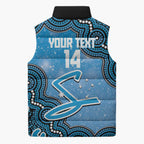 Adelaide Strikers NAIDOC Week 2026 Custom Sleeveless Puffer Jacket 50 Years Deadly Indigenous Art Glitter Effect