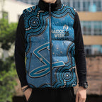 Adelaide Strikers NAIDOC Week 2026 Custom Sleeveless Puffer Jacket 50 Years Deadly Indigenous Art Glitter Effect